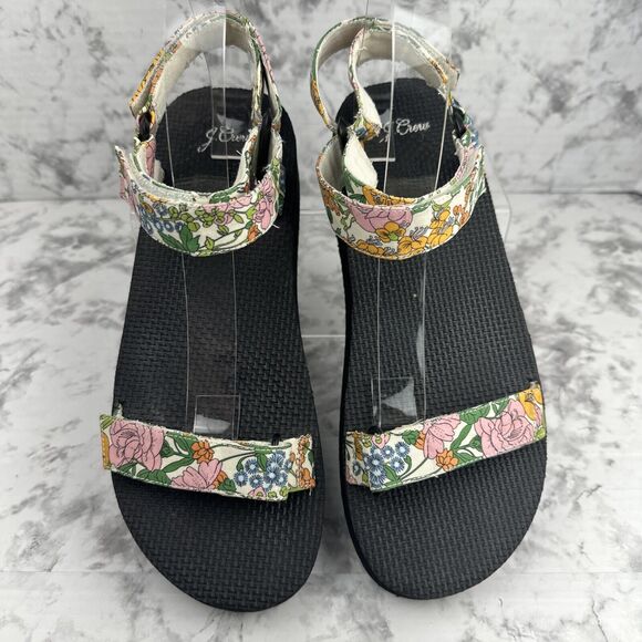 J.Crew Womens Sporty Strap Sandals Size 10 Liberty Mini Floral Walk Fabric - Picture 1 of 8